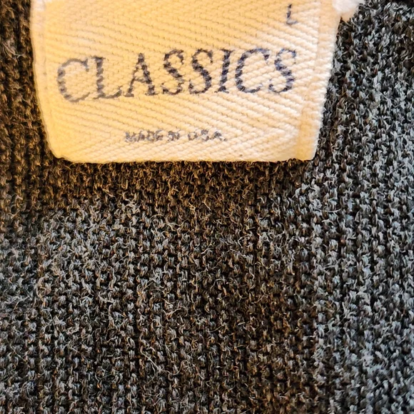 Classic Women's Charcoal Cardigan Sweater - Picture 3 of 3